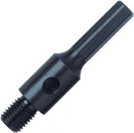 Zwarte boormachine adapter M16 met zeskant aansluiting.