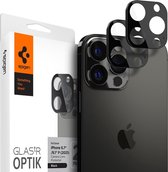 Spigen - Apple iPhone 13 Pro / iPhone 13 Pro Max camera lens screenprotector - Zwart - 2 pack