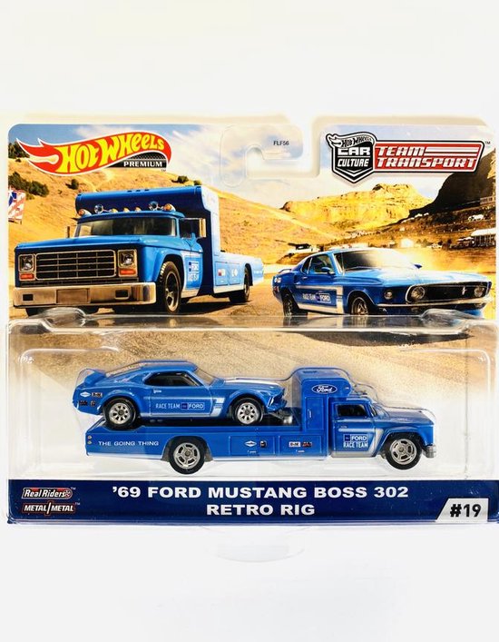 Hot Wheels Ford Mustang Boss 302 Retro Rig Team Transport 2868