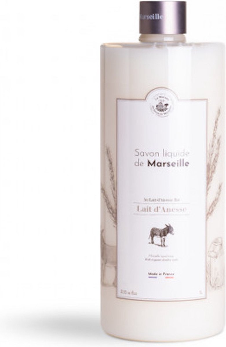Vloeibare Marseille Zeep - Ezelinnenmelk 1L. - Biologische olijfolie - La Maison du Savon de Marseille
