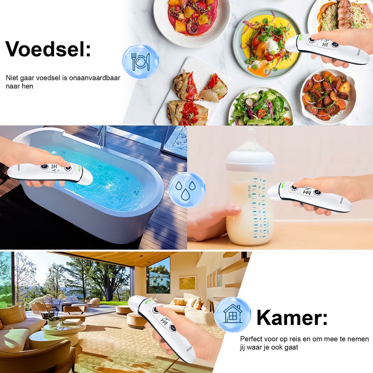 Librie Voorhoofd- & Oorthermometer – Digitale Koortsthermometer, voor Baby, Kind & Volwassene, Nauwkeurig, Hygiënisch & Contactloos — cadeau in Cadeau-ideeën - foto 8
