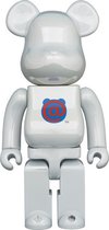 400% Bearbrick - Bearbrick Logo - 1st Model (White Chrome)