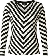 ES&SY Qiella Jersey Shirt - Black/White - maat 38