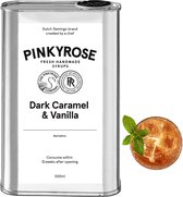 PinkyRose Dark Caramel & Vanilla smaak Limonadesiroop - Verse ingrediënten - 1 x 500 ml