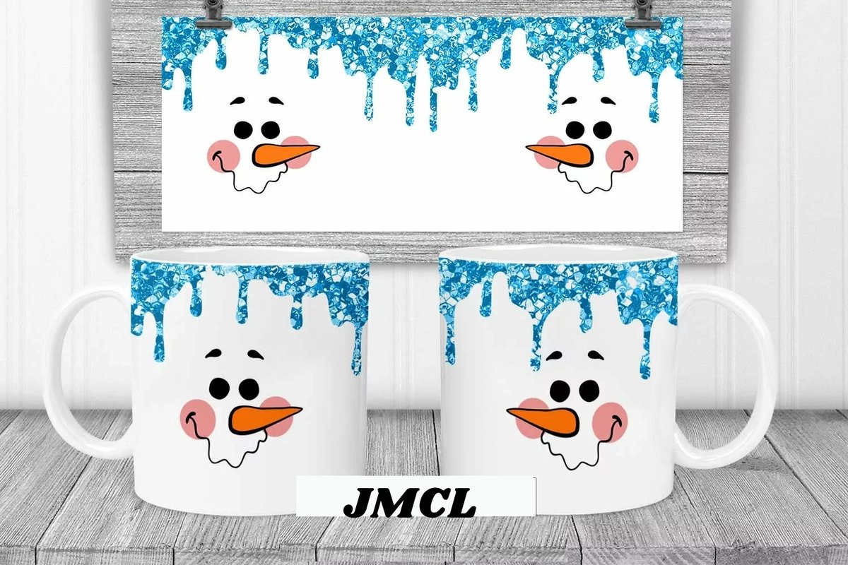 Kerstmok - Snowman Blauw