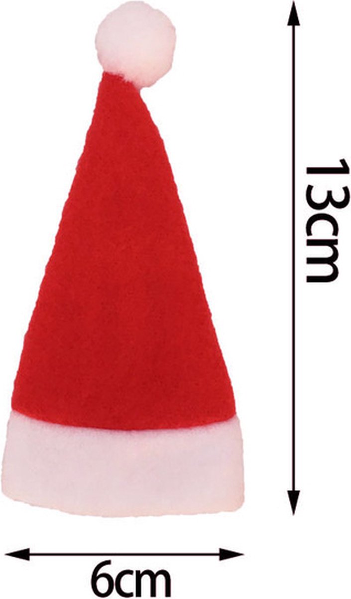 4 stuks Multi functionele kerstmuts hoesjes voor bestek
