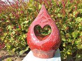 Hart Rood Urn -Geschikt voor buiten-