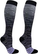 1 Paar Compressiekousen / Steunkousen Unisex - Zwart - Maat 41-46