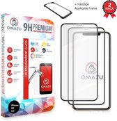 OMAZU 3D Tempered Glass Screenprotector, Apple Iphone XR/ iPhone 11, 6,1''(Full Screen) 2-Pack, Handige installatie applicator