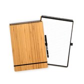 Bambook Notepad - Hardcover - A4 - Gelinieerde pagina's - Met 1 gratis stift - Uitwisbaar schrijfblok / herbruikbaar notitieblok / duurzaam kladblok / whiteboard collegeblok