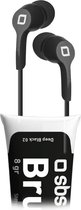 SBS - Brush Stereo Headset met Microfoon - Zwart