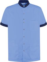 Haen / Ballyclare Heren Zorgjas Milo met tricot mouwinzet Petrol Blue / Donkerblauw - Maat 3XL