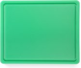 Hendi Snijplank met sapgeul - Groen (Groente & Fruit) - HACCP 32,5x26,5 cm