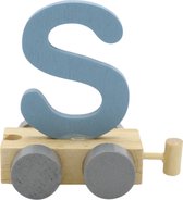 Lettertrein S blauw | * totale trein pas vanaf 3, diverse, wagonnetjes bestellen aub