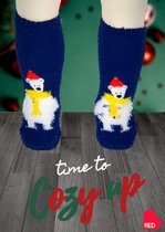 Kerst  Sokken - Giftbox - Donkerblauw - Ijsbeer - 23-26 - Kerstcadeau - Kerstsokken - Kerstboom - Cadeau - Feestdagen - Christmas - Kinder sokken - Winter sokken - Winter kleding -