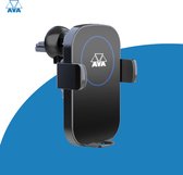 AVA electronics Telefoonhouder Auto met Draadloze Oplader - Autolader voor Raam, Dashboard, Ventilatierooster en Bureau