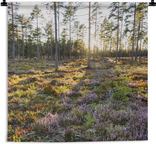 Tapisserie - Tapisserie - Arbres sur un paysage de bruyère - 90x90 cm - Tapisserie