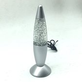 Afecto Lavalamp met glitters wit