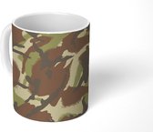Mok - Koffiemok - Camouflage patroon in natuurlijke kleuren - Mokken - 350 ML - Beker - Koffiemokken - Theemok