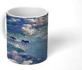 Mok - Luchtfoto van pony's in het Nationaal park South Downs in Engeland - 350 ML - Beker