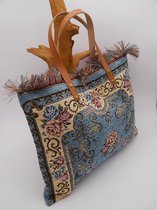 SENSE Schoudertas Emilia licht blauw - Toscaanse leer - Handtas