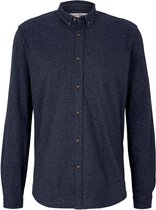 Tom Tailor Overhemd Shirt In Gemeleerde Look 1028708xx12 26414 Mannen Maat - XXL