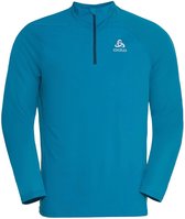 Odlo Midlayer Essential Ceramiwarm 1/2 Zip Hardloopshirt Sportshirt - Maat S  - Mannen - blauw