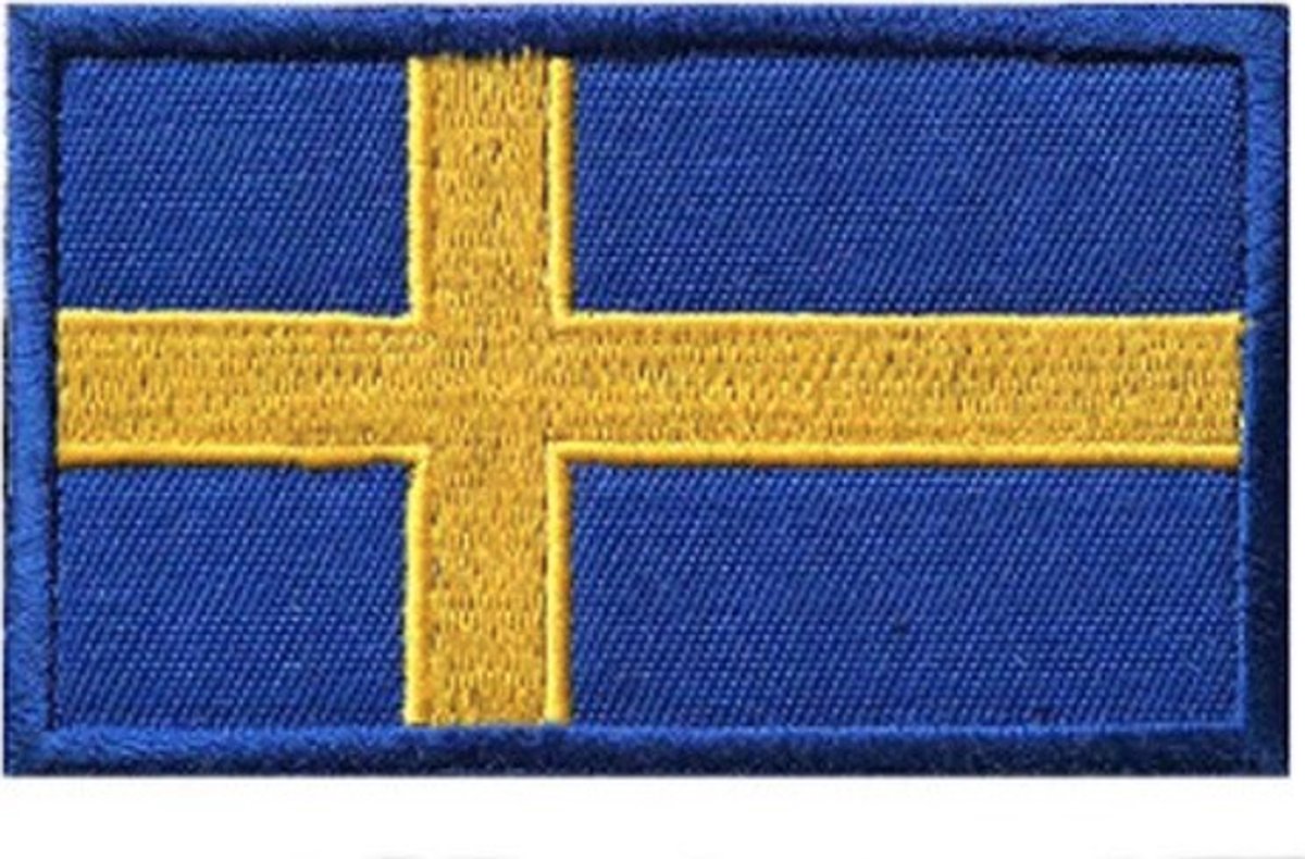 AuBor ®. Patch Scandinavië, Zweden 75mm x 50mm