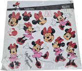 Minnie Mouse raamstickers - Disney - Multicolor / Roze - Kunststof - 14 Stickers