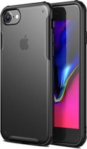 Mobiq - Clear Hybrid Hoesje iPhone SE (2022 / 2020)/8/7 - zwart/transparant