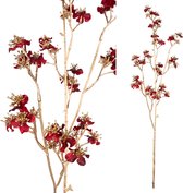 PTMD Blossom Flower Bloesem Kunsttak - 50 x 15 x 84 cm - Rood/goud