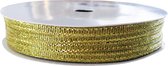 Metallic Glitter Goud Lint 3mm (0,3cm) | Smal Lint | Goud Organza | Kerst Lint | Cadeau Lint | Rol 22,85 Meter