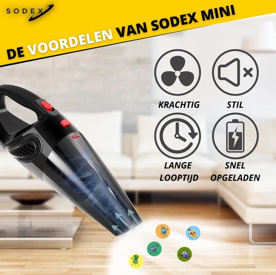 Sodex Mini Kruimeldief - Kruimelzuiger - Draadloos - USB Oplaadbaar | bol .com