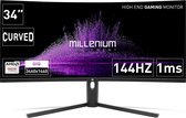 Millenium MGG MD 34 PRO-2  Curved QLED HDR400 Gaming monitor - 144Hz - 34 inch scherm - WQHD 3440X1440 - CSOT Panel