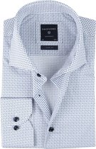 Profuomo SF Overhemd Printed Blauw - maat 41