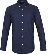 Gant Casual Overhemd Oxford Donkerblauw - maat L