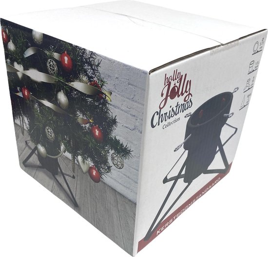 Support d'arbre de Noël Holly Jolly Christams, Noir, Ø5-11cm