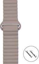 DrPhone LLA1 38/40mm Lederen Loop Armband met Magnetische Sluiting geschikt voor de Apple Watch - Khaki