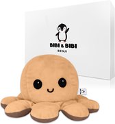 Bibi & Bibi® Octopus Mood Knuffel Cadeau – Bruin/Donkerbruin - Benji