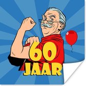 Poster Verjaardag - 60 jaar - Man - 30x30 cm