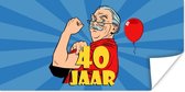 Poster Jubileum - 40 Jaar verjaardag man - Blauw - 160x80 cm