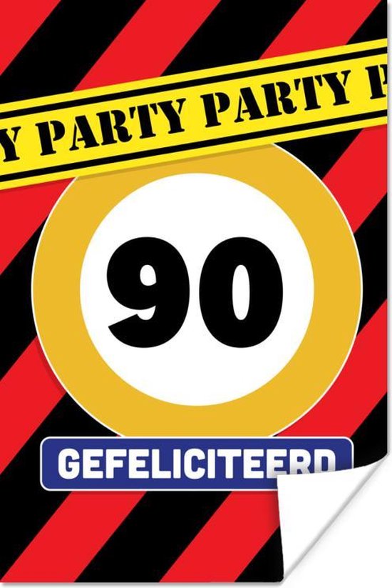 Poster Verjaardag - Jubileum - 90 Jaar