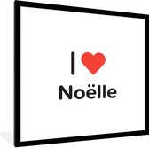 Fotolijst incl. Poster - I love - Noëlle - Meisje - 40x40 cm - Posterlijst