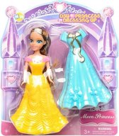 tienerpop Maanprinses 16,5 cm geel/blauw
