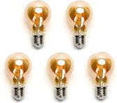 Voordeelpak | 5 stuks | LED Filament amber lamp 4W A60 E27 - 2200K