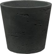 Pot Rough Mini Bucket XXXS Black Washed Fiberclay 8x7 cm zwarte ronde bloempot