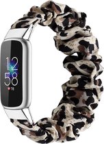 Scrunchie bandje Leopard geschikt voor Fitbit Luxe
