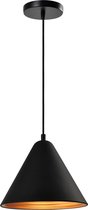 QUVIO Hanglamp retro - Lampen - Plafondlamp - Leeslamp - Verlichting - Verlichting plafondlampen - Keukenverlichting - Lamp - E27 Fitting - Met 1 lichtpunt - Voor binnen - Aluminium - D 24 cm