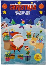 Kleurboek - Activiteiten boek - Kerst kleurboek - Multicolor - 50+ Stickers - Kleur en speeltjes boek