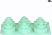H&L siliconen bakvorm - groen - mini taartjes - 8 cm
